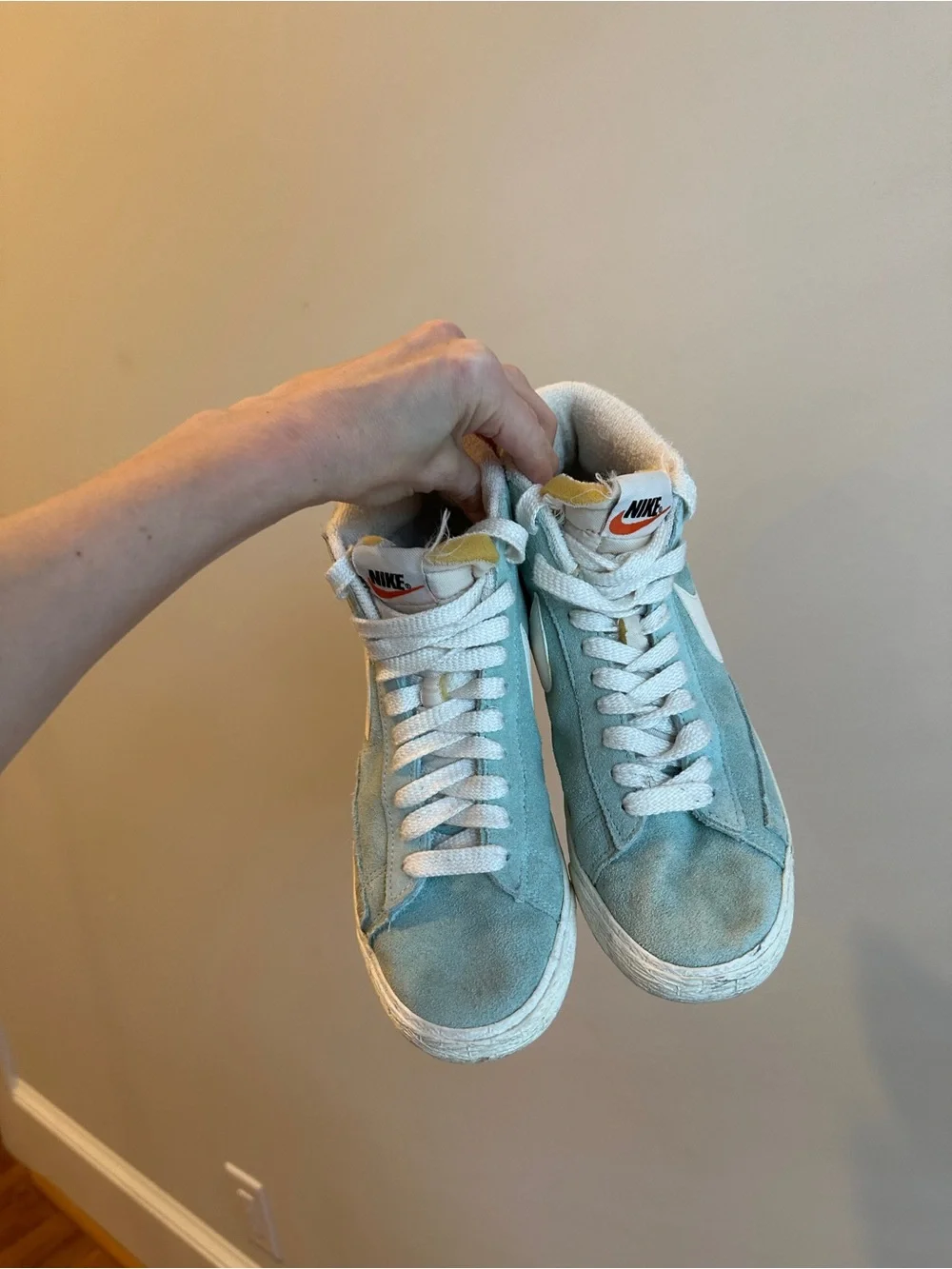 Nike Blazer High-Top Suede Vintage Light Blue Sneakers 8 Women’s